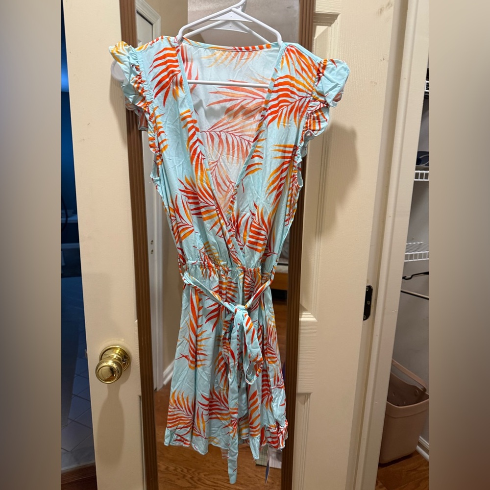 Cupshe Tropical Leaf Print Romper